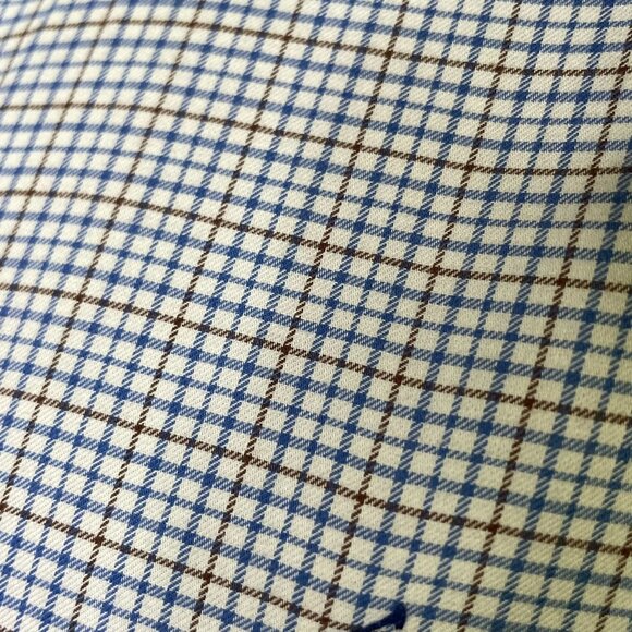 Ralph Lauren Mens Plaid Button Up Dress Shirt Size XL Blue Brown White Logo u - Picture 7 of 10